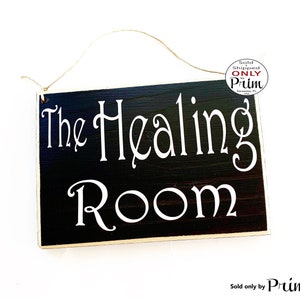 8x6 The Healing Room Custom Wood Sign | In Progress Session Please Do Not Disturb Spa Salon Yoga Welcome Office Wall Door Hanger Plaque