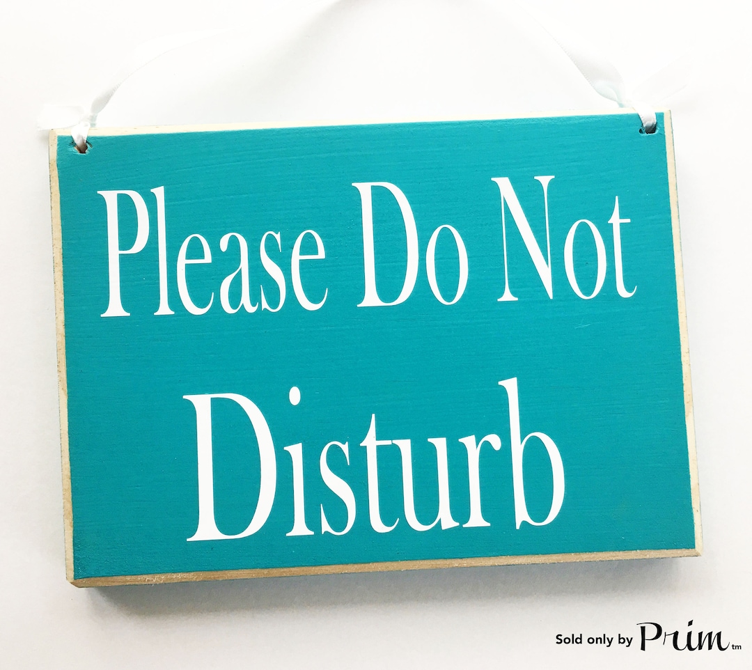 8x6 Please Do Not Disturb Custom Wood in Session Meeting Sign Spa Salon ...