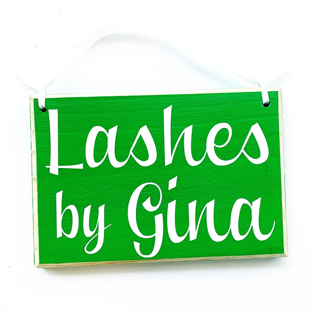 8x6 Lashes by Name Personazlized Custom Wood Sign in Session Progress ...