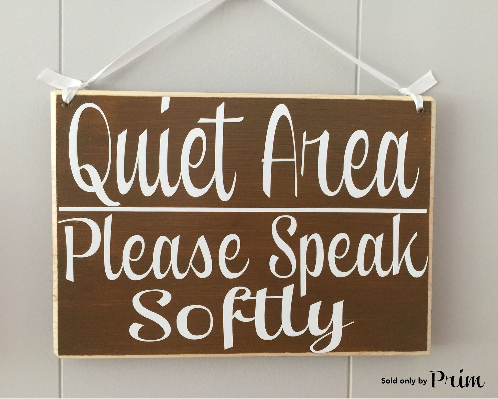 10x8 Quiet Area Please Speak Softly Custom Wood Sign Custom Etsy