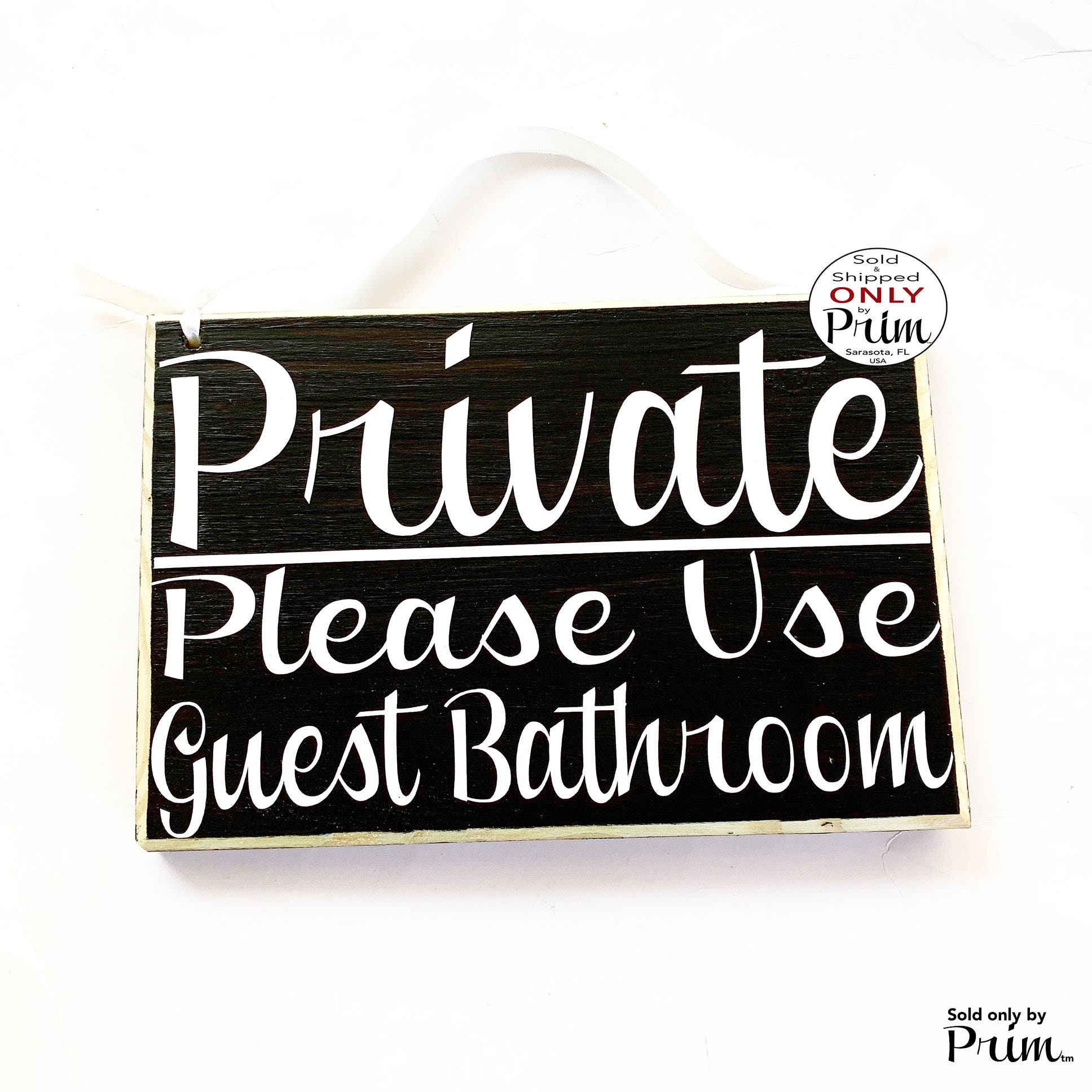 8x6 Private Please Use Guest Bathroom Custom Wood Sign bnb Bed Etsy