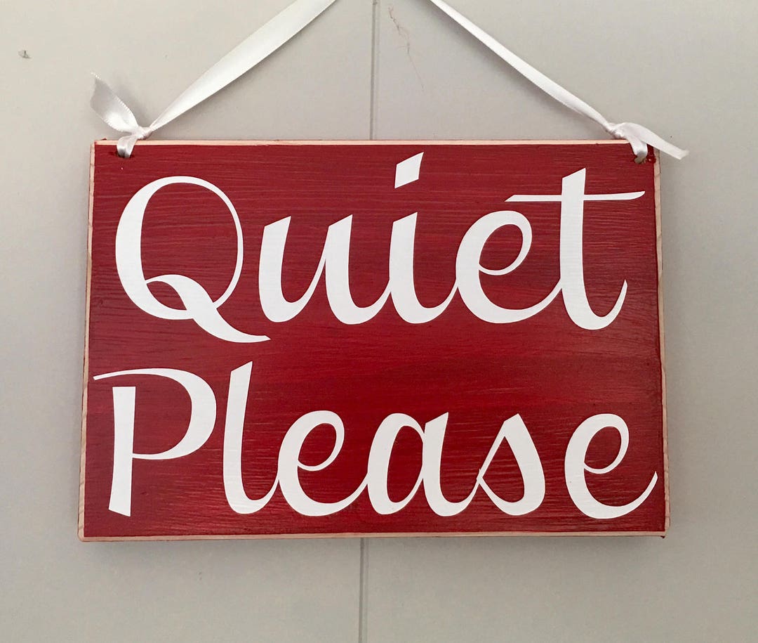 8x6 Quiet Please Custom Wood Sign in Session Relax Meditation Do Not ...