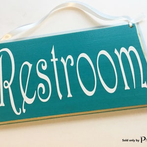 8x6 Restroom (Choose Color) Custom Bathroom Toilet Welcome WC Loo Wood Sign Plaque