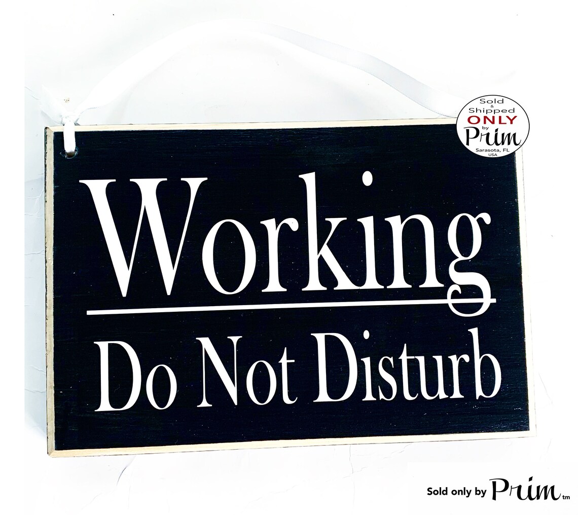 8x6 Working Do Not Disturb Custom Wood Sign Virtual Meetings Etsy