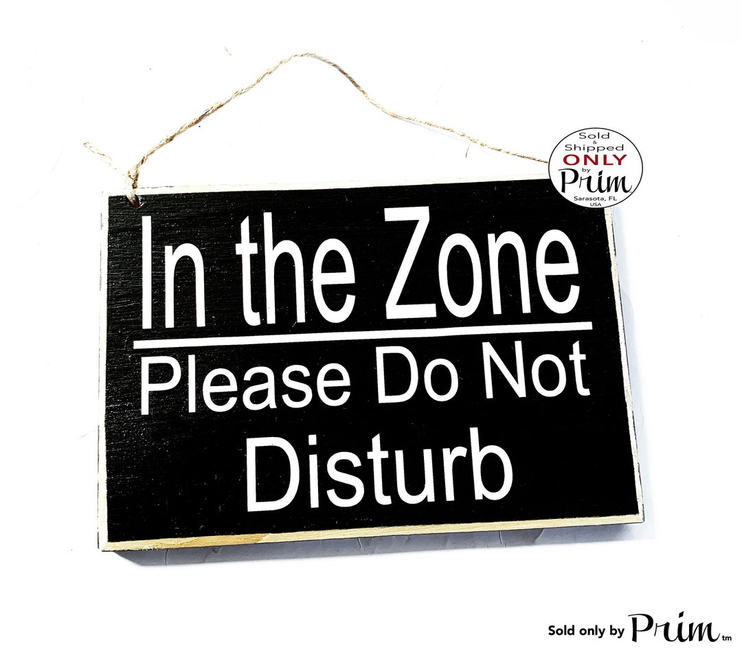 8x6 in the Zone Please Do Not Disturb Custom Wood Sign | Welcome in A ...