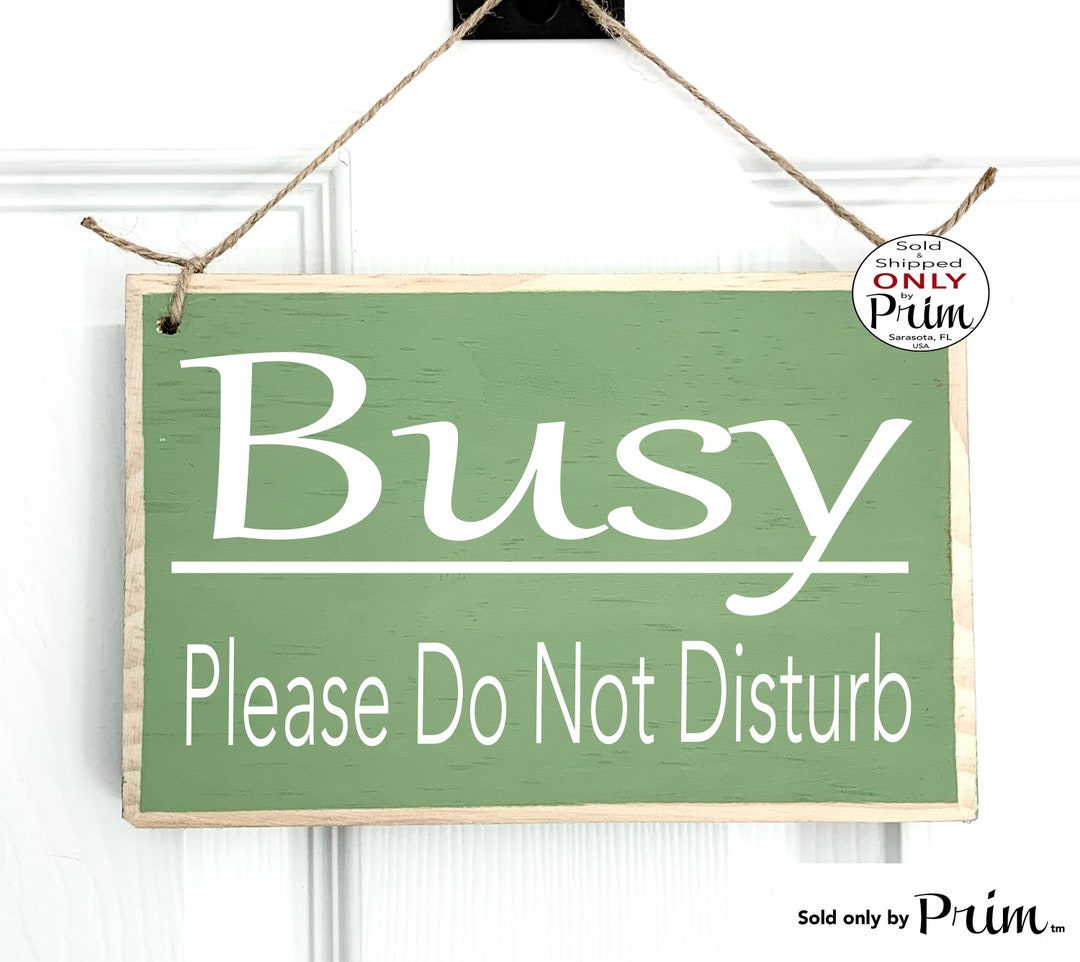 8x6 busy please do not disturb custom wood sign focus time work virtual