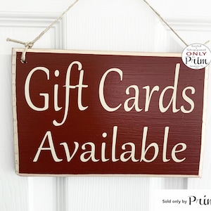 8x6 cadeaubonnen beschikbaar Custom Wood Sign | Cadeaubonnen Winkel Winkel Teken Spa Salon Kantoor Coupon Muur Decor Hanger Deur Plaque