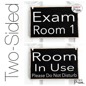 8x6 Exam Room In Use Pleases Do Not Disturb Custom Wood Sign Vacant Occupied Doctors Office Examination Available Wall Door Hanger Plaque