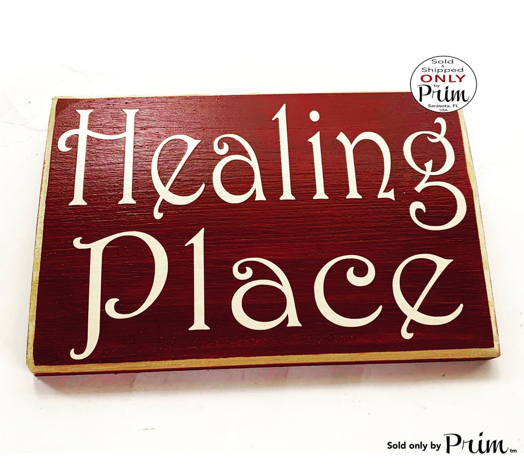 8x6 Healing Place Custom Wood Door Sign in Progress Session Do Not ...