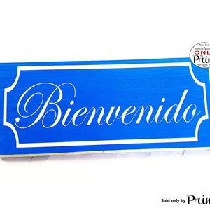 12x6 Spanish Welcome Border Custom Wood Sign | Entrance Home Greetings Come In Home Sweet Home Front Door Porch Entryway Wall Decor Plaque