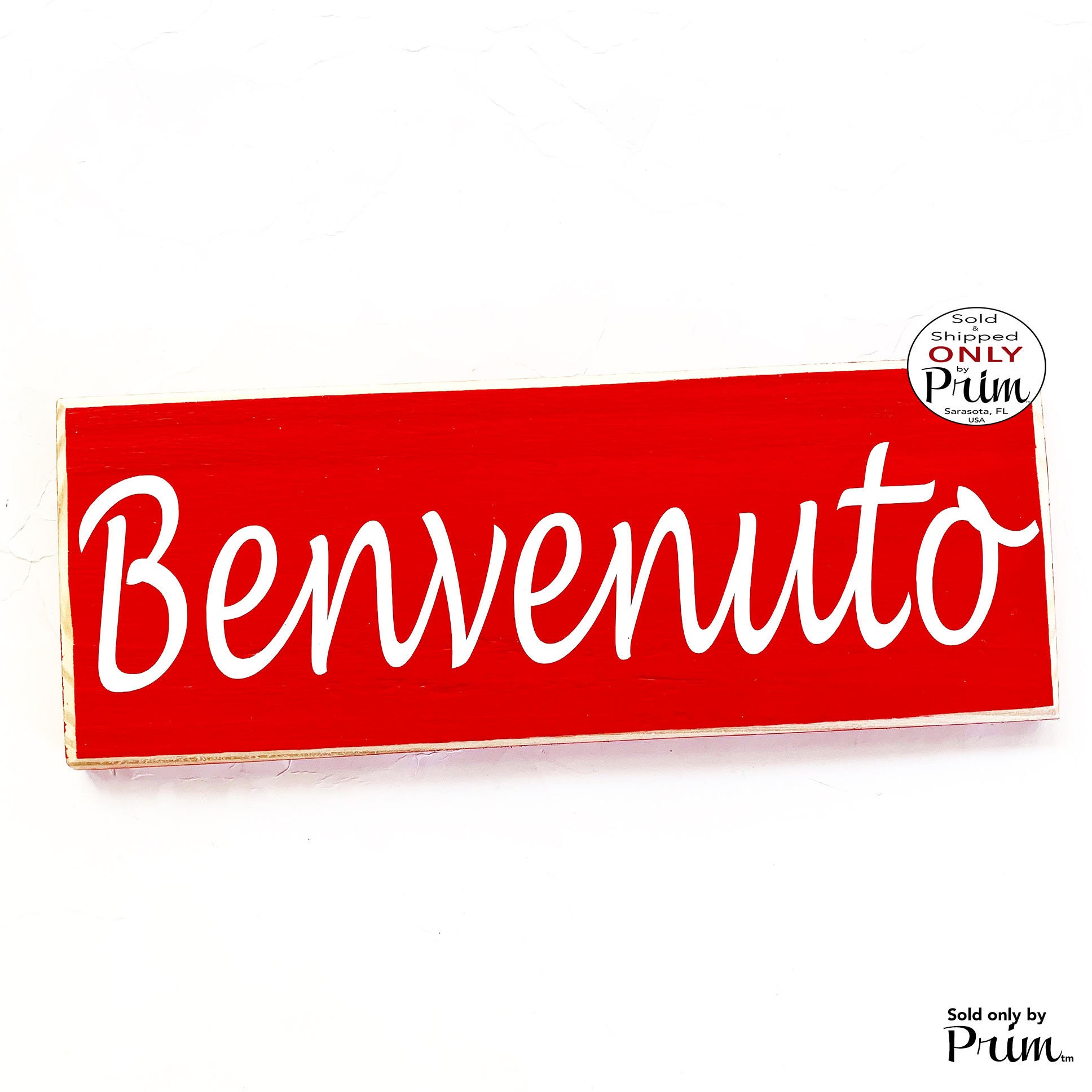 12x4 Benvenuto Welcome Custom Wood Sign Italian Italy Welcome -  UK