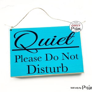 8x6 Quiet Please Do Not Disturb Custom Wood Sign in the Zone Welcome ...