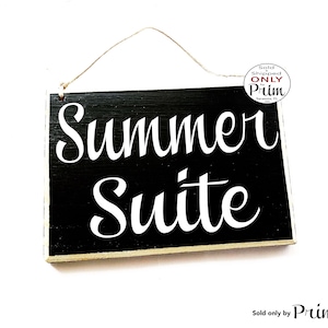 8x6 Summer Suite Custom Wood Sign | Welcome Suite Guest Quarters Cottage Bed and Breakfast AirBnb Wall Door Plaque
