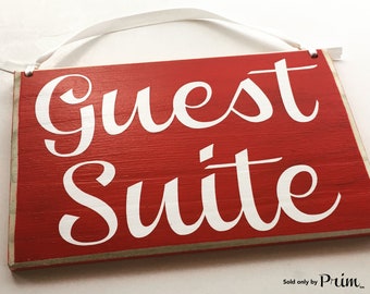 8x6 Guest Suite Custom Wood Sign Bedroom Bed and Breakfast Hotel Spa Sleep Resort Wall Decor Door Hanging Plaque