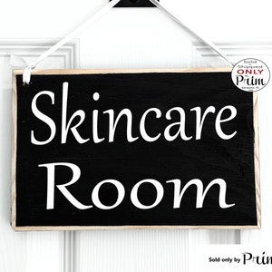 8x6 Skincare Room Custom Wood Sign | Treatment In Session Facial Waxing Spa Service Medspa Aesthetician Salon Injection Progress Door Plaque