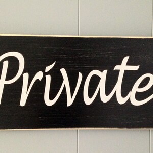 12x6 PRIVATE Custom Wood Sign Office Salon Store Shop Business Do Not Enter Staff Employees Only Stay Out Entrance Wall Decor Door Plaque image 1