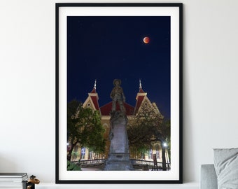 Texas State University Decor - San Marcos Texas - SWT - TXST - Southwest Texas State University Wall Art - Old Main - Unframed Print