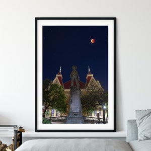 Texas State University Decor - San Marcos Texas - SWT - TXST - Southwest Texas State University Wall Art - Old Main - Unframed Print