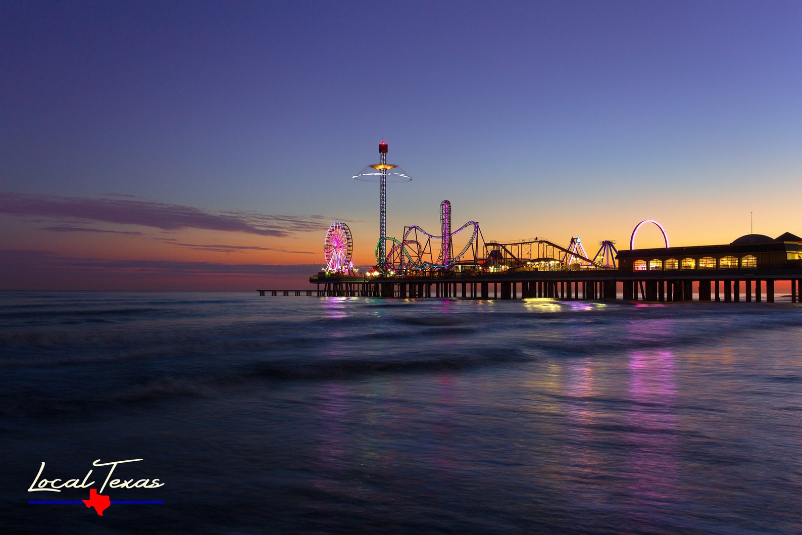 Pleasure Pier in Galveston Texas Galveston Island Wall Art Gulf Coast