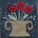Handmade Primitive Style Hooked Rug Roses in Urn - Etsy