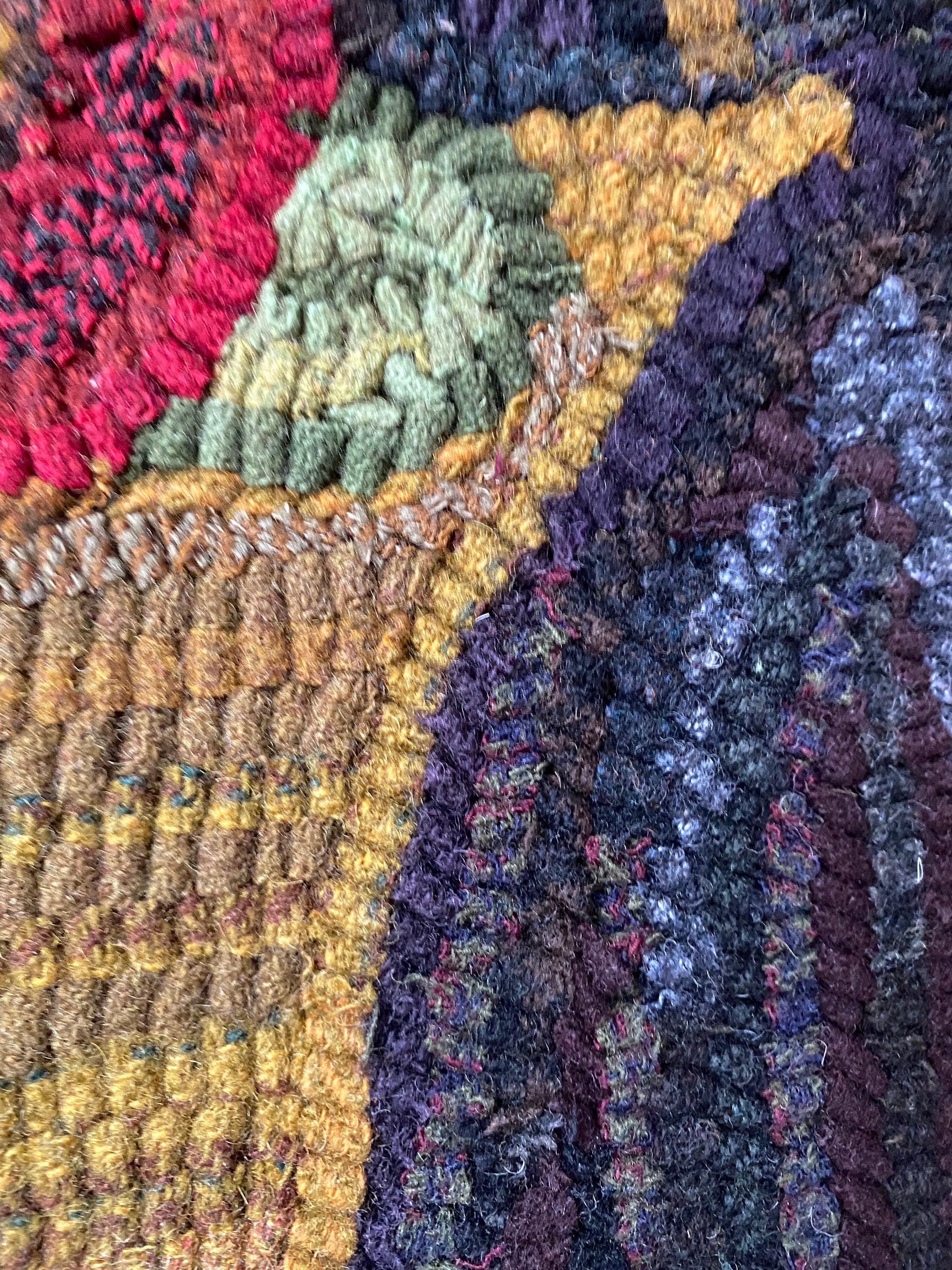 Handmade Primitive Style Hooked Rug Roses in Basket - Etsy