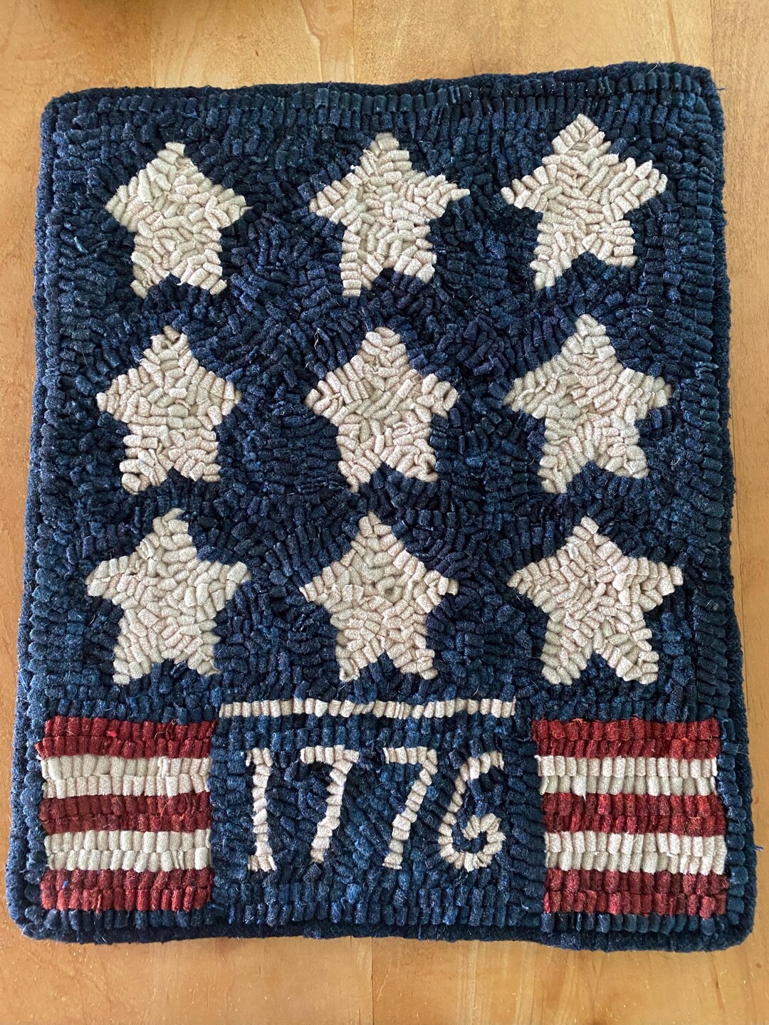 Primitive Star Rug Handmade Primitive Style Hooked Rug 1776 Stars and Stripes - Etsy