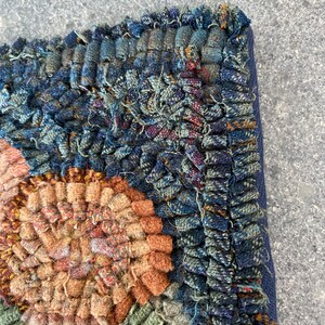 Handmade Primitive Style Hooked Rug, White Ironstone Pitcher With Faded ...