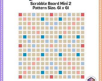 Scrabble Bord Mini 2 Nadelspitze Kreuzstich Digitale Vorlage