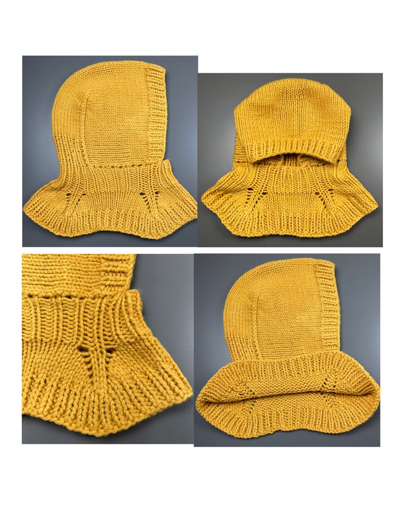 Balaclava Hat Knitting Pattern PDF Honey Bear hat pattern 12-24 months image 8