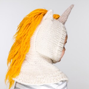 PDF Unicorn Balaclava Hat and Mittens Knitting Pattern image 3