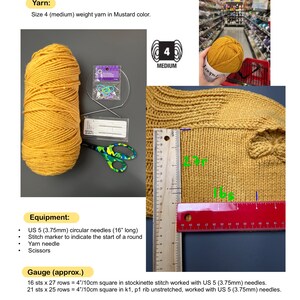 Balaclava Hat Knitting Pattern PDF Honey Bear hat pattern 12-24 months image 10
