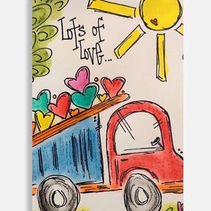 Bitty Doodle Cards ~ I Doodle Do You-handgetekende en waterverfkrabbels! Voeg toe aan een cadeau, een kaartje, een lunchbox of geef het cadeau! Liefde!