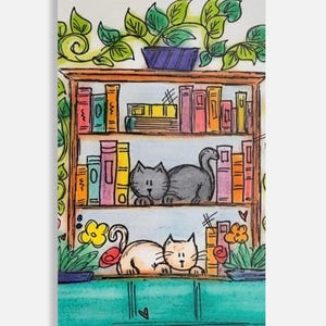 Bitty Doodle Cards ~ I Doodle Do You-handgetekende en waterverfkrabbels! Voeg toe aan een cadeau, een kaartje, een lunchbox of geef het cadeau! Bibliotheek!