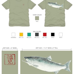 Chinook (King) Salmon Fishprint Shirt