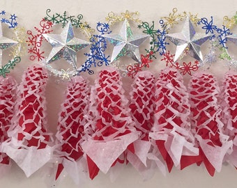 Made To Order 5 Miniature 3.5 x 6 inches Handcrafted Filipino Christmas Lanterns AKA Parols - Christmas Ornaments