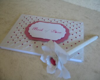 One  Made to Order Book of Love Wedding Guest Book with Pen - Book of Love