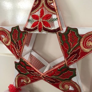 Made To Order Handcrafted 12x21 inches Filipino Christmas Parol. Made with Bamboo and Fabric image 2