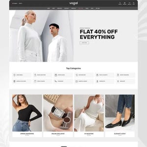 Ecomet Glamour & Shop Shopify Aesthetic Fashion Design Website Template, Minimal Ecommerce Template, Shopify Theme, Elegant Shopify Theme