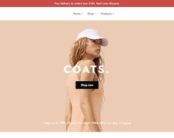 Thème Shopify | Modèle de site Web de mode éphémère | Conception | Modèles modifiables | Thème Shopify esthétique | Thème élégant Shopify