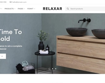 Thème Shopify | Modèle de site Web de salle de bains pour la maison et le jardin | Conception | Modèles modifiables | Thème Shopify esthétique | Thème élégant Shopify