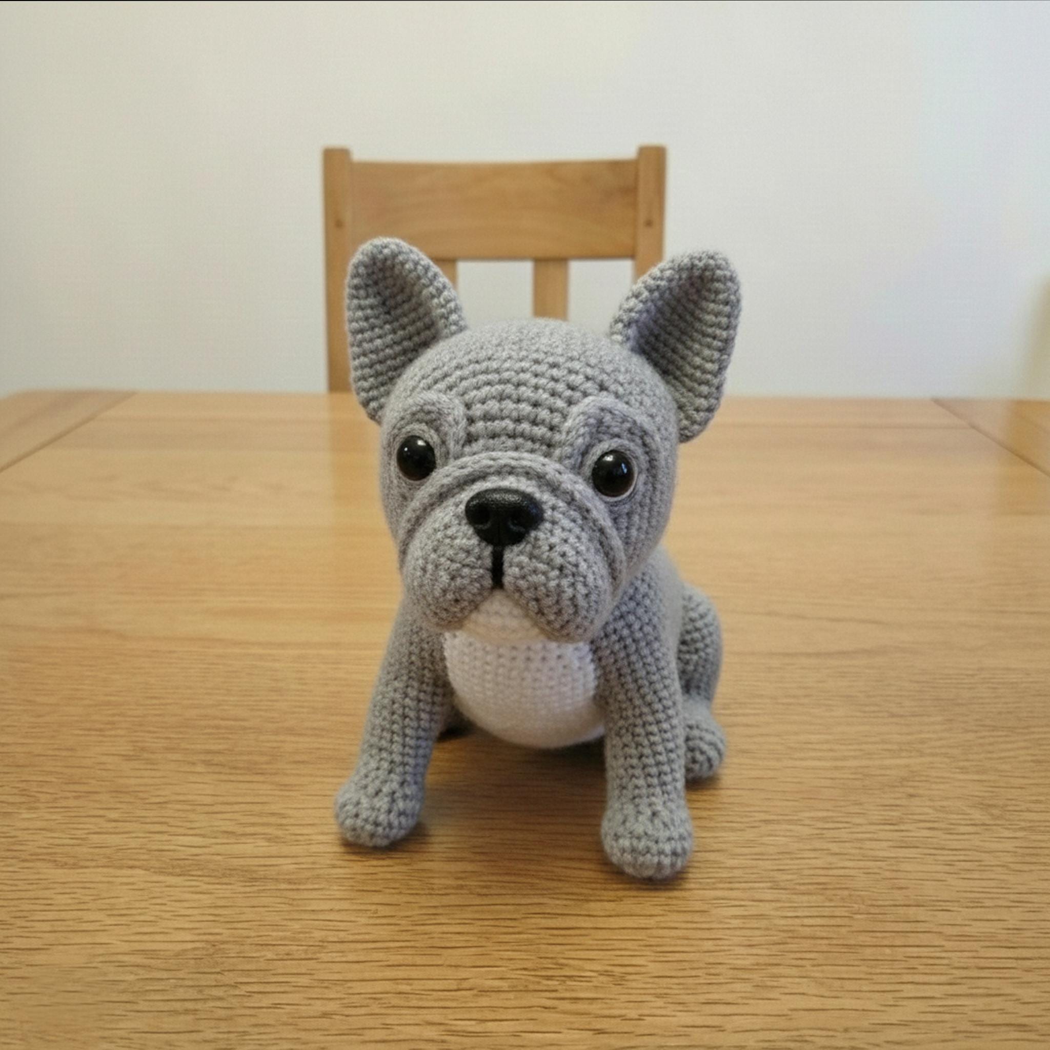 38 French Bulldog Crochet Patterns for Adorable Amigurumi Dogs 13 French Bulldog Crochet
