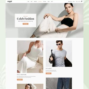 Vogal Fashion Forever Shopify Vogue Aesthetic Fashion & Clothing Design Website Template, Minimal Ecommerce Template, Shopify Theme
