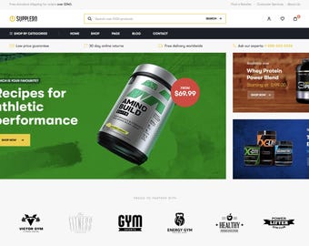 Tema WordPress Ecomet | Tema WordPress de Saúde e Suplementos | Tema Elementor Pro | Ginásio ou editável para qualquer nicho fácil de gerenciar