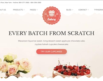Bakery WordPress Theme | Cute WordPress Theme | Elementor Pro Theme | Bakery, Sweets Theme Ecomet Themes Product.