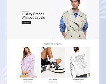 Vogal Luxury Shopify Brands Fashion & Clothing  Aesthetic Design Website Template, Minimal Ecommerce Template, Elegant Shopify Theme