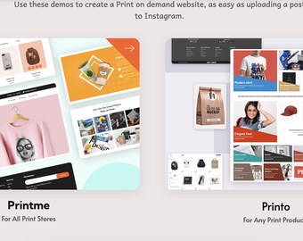 Shopify Theme | Responsive Print Shop Website Template | Design | Editable Templates | Aesthetic Shopify Theme | Elegant Shopify Theme
