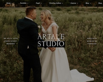 Artale WordPress Theme | Feminine WordPress Theme | Elementor Pro Theme | Photography Theme Ecomet Themes Photography Wedding and Portfelio