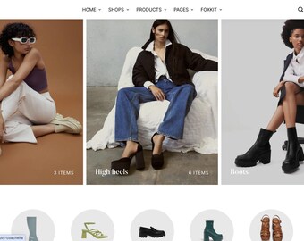 Thème Shopify | Modèle de site Web de mode Coachella | Conception | Modèles modifiables | Thème Shopify esthétique | Thème élégant Shopify