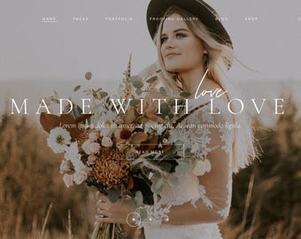 Solene WordPress Theme | Feminine WordPress Theme | Elementor Pro Theme | Photography Theme Ecomet Themes Photography Wedding and Portfelio