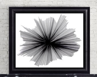 Black and White Sparks Into Artwork - Digital Download Printable Wall Art Home Decor - Minimalist Contemporary